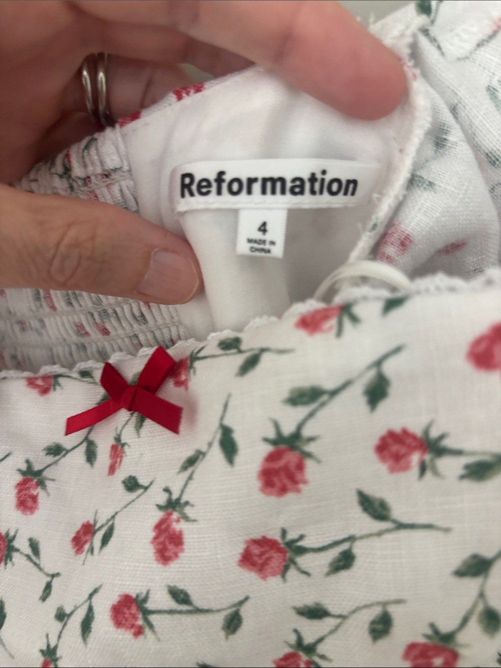 Reformation Marella Puff Sleeve Linen Top - Picture 4 of 7